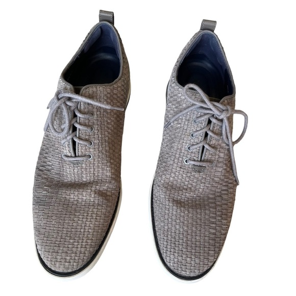 COLE HAAN Men’s size 12 Gray GrandEvolution woven oxfords main image 4